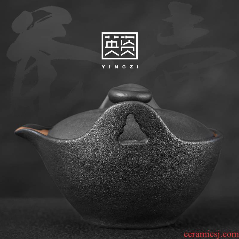 British ceramic teapot household teapot kung fu tea set to filter the tea taking single pot of tea hand grasp pot office