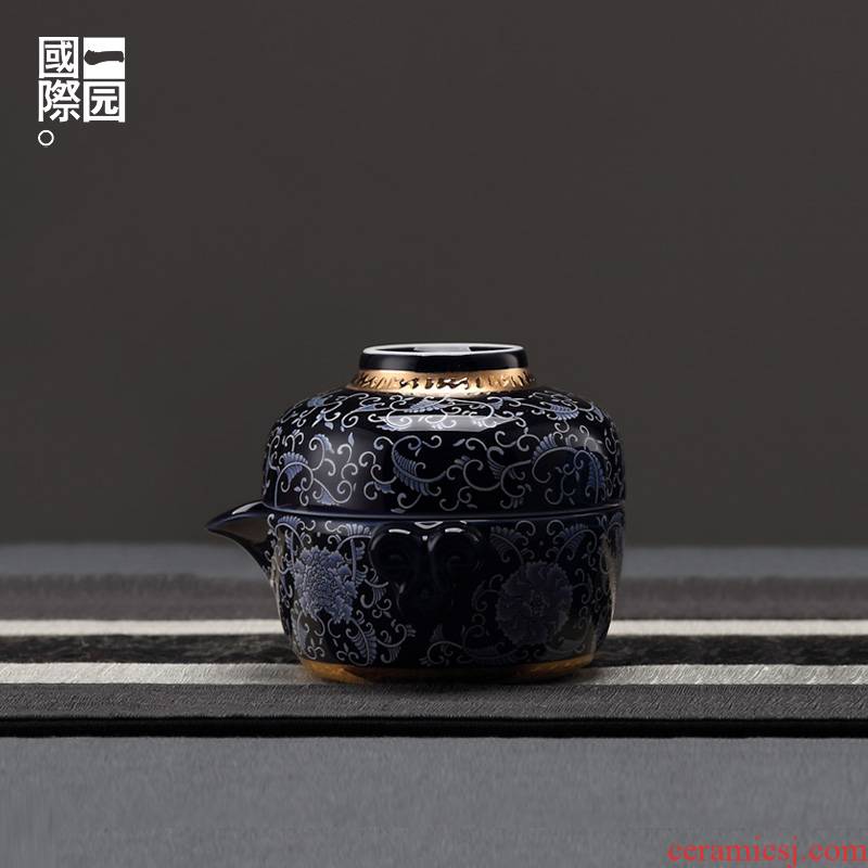 A garden international ceramic crack crack cup cup A pot of A portable kung fu tea tureen crack cup