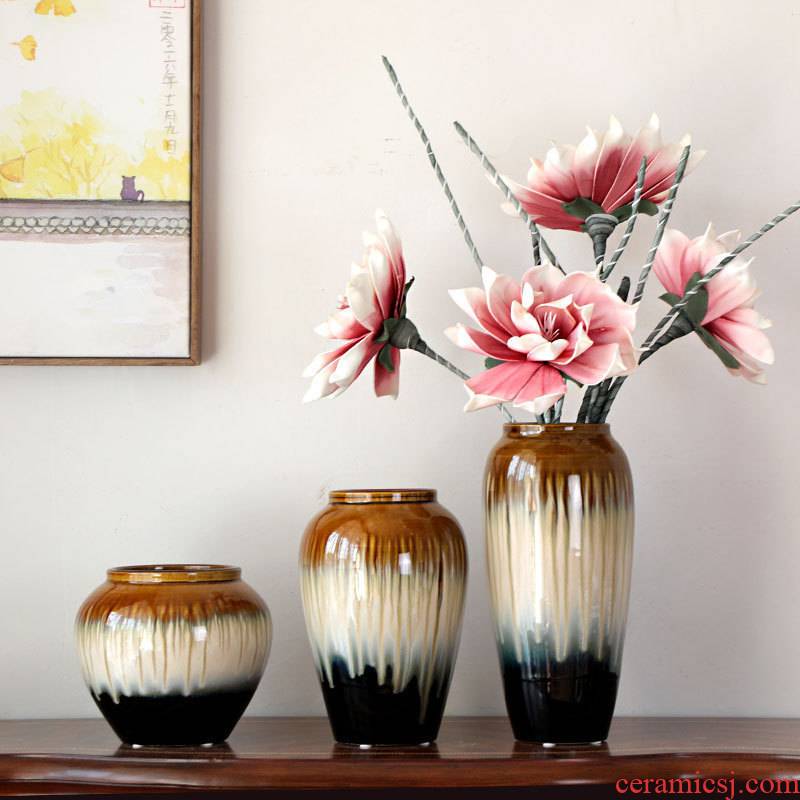 Flower arranging ceramic vase rose Flower arranging hydroponic lucky bamboo Flower pot dry Flower table furnishing articles porch decoration