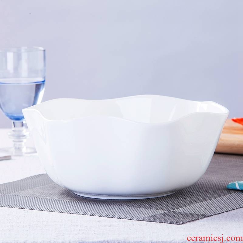 Jingdezhen porcelain tableware of pure ipads ceramic bowl of fruit salad bowl western - style form lotus bowl