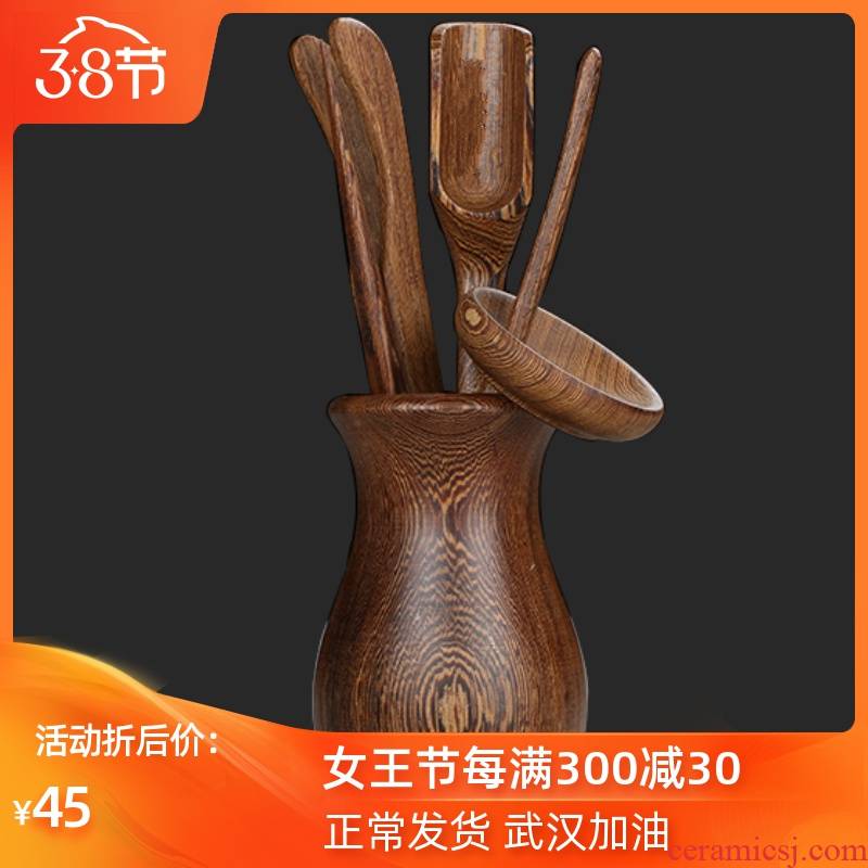 Ya xin company hall of purple sand tea accessories wenge 6 gentleman 68 yuan/tea taking design random delivery t