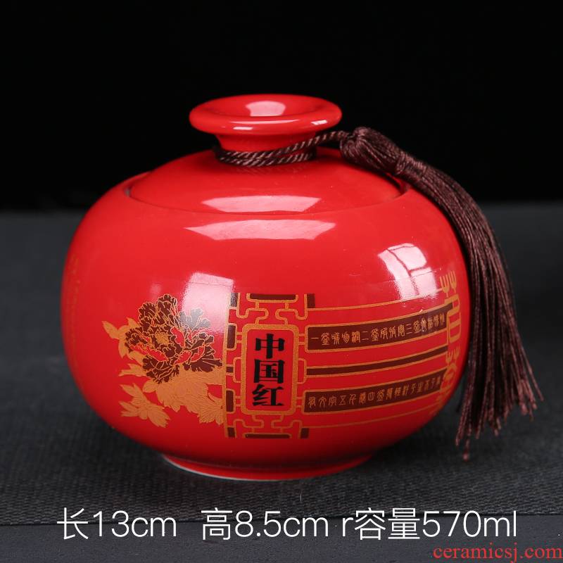 Ceramic violet arenaceous caddy fixings creative tank kung fu tea set household tea accessories moistureproof China red tea pot