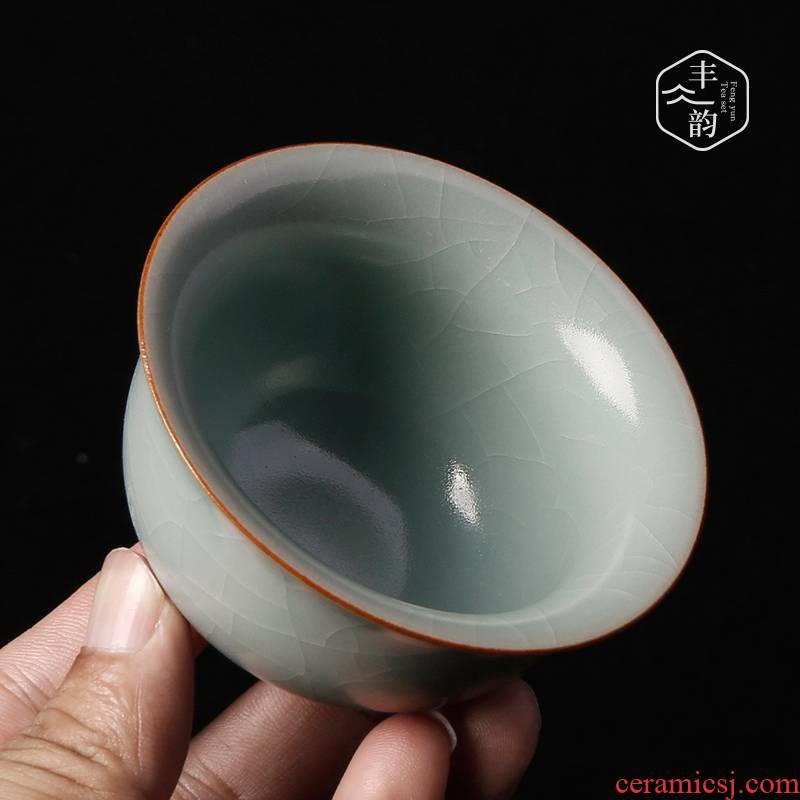 Small glass ceramic cups of your up with restoring ancient ways single kung fu masters cup on ice to crack glaze porcelain sample tea cup by hand