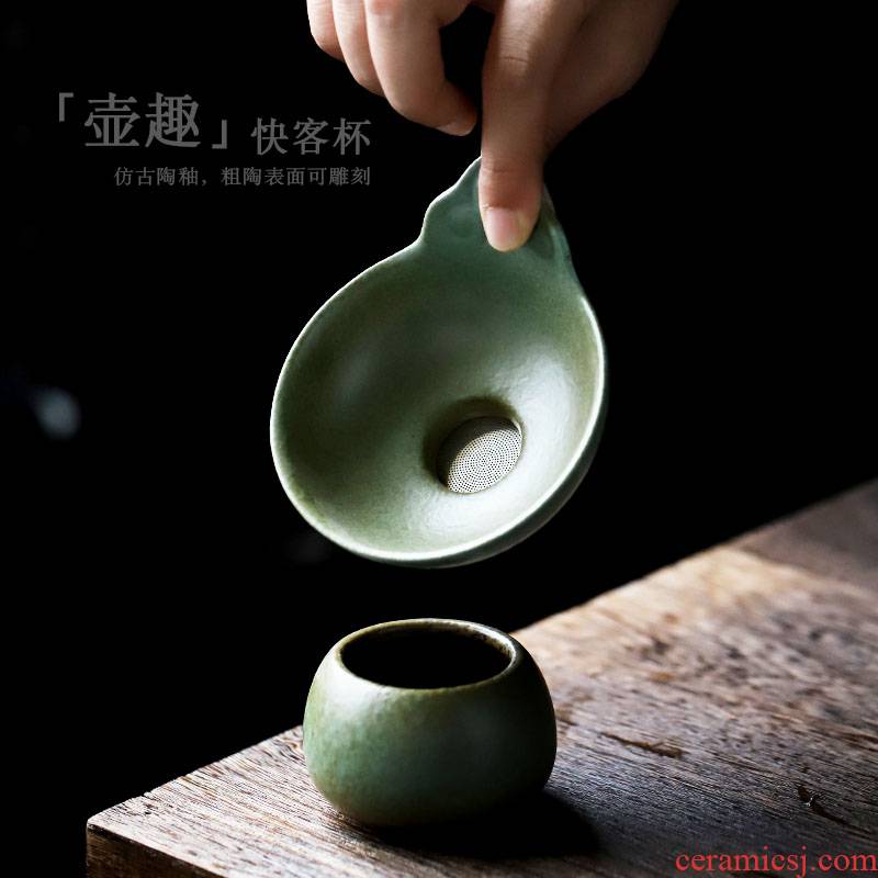ShangYan ceramic) filter kung fu tea tea accessories in hot tea strainer filter tea tea tea slip through