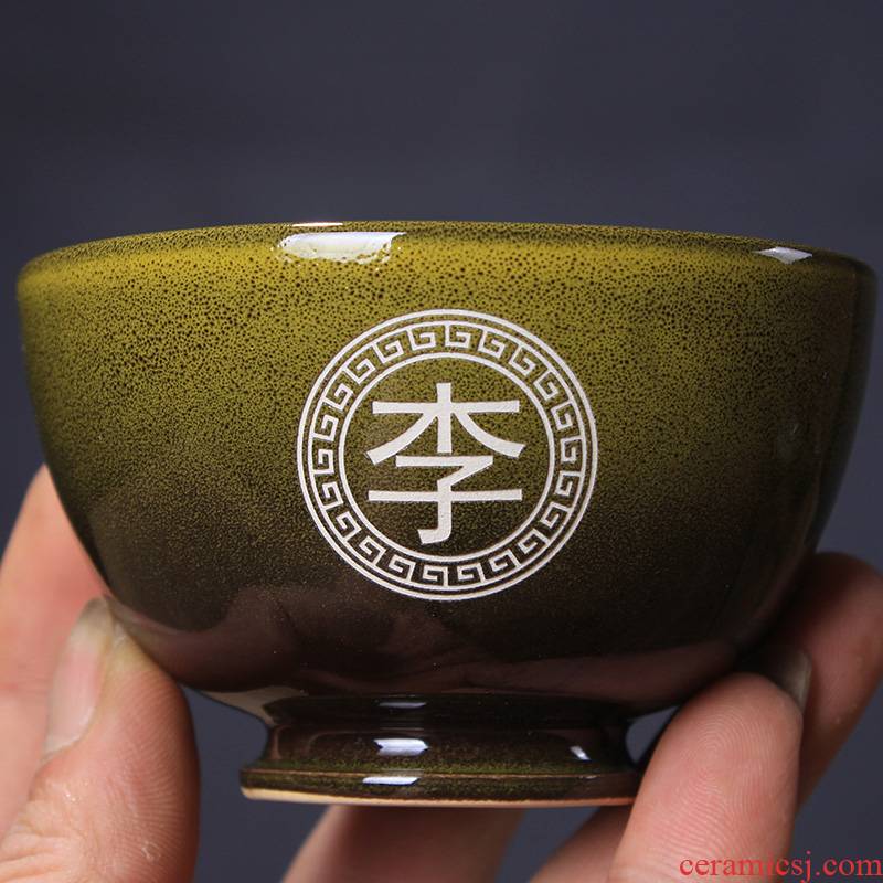 The Sample tea cup tea tea set, ceramic cups, kung fu master built single cup free private custom carved lettering