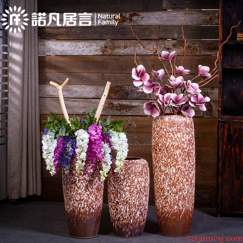 Ceramic vase landing coarse pottery to restore ancient ways do old flower arranging furnishing articles dry flower decoration to the hotel Europe type contracted large living room