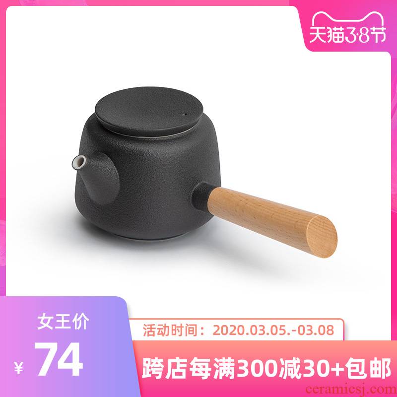 Mr Nan shan black pottery teapot side contracted and I household ceramics filter single pot kung fu tea teapot