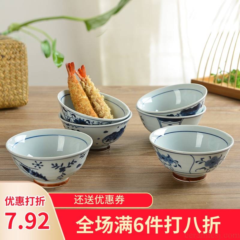 Japanese household ceramic bowl bowl of rice bowls bowl rainbow such as bowl three ceramic tableware contracted tall bowl to eat bread and butter