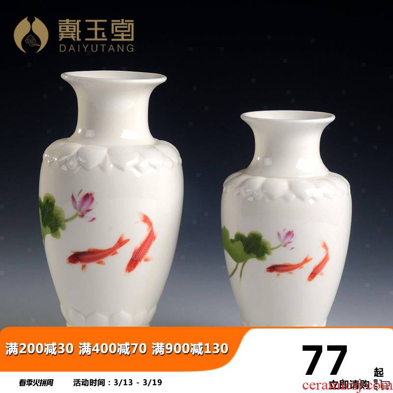 Yutang dai lotus Buddha incense inserted vase with buddhist worship supplies ceramic handicraft furnishing articles D17-16