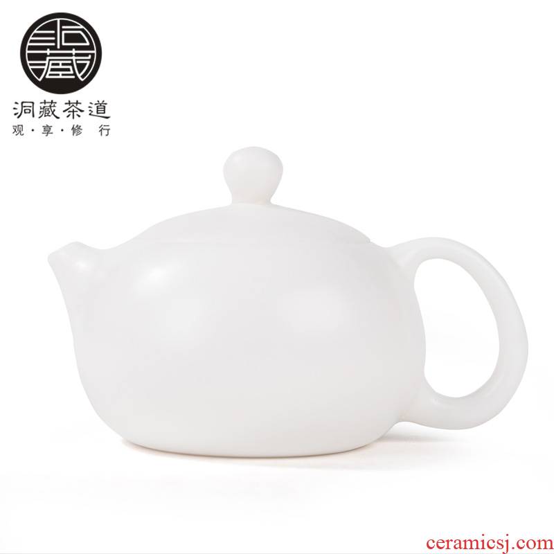 In floor white porcelain dehua white porcelain teapot kung fu tea set beauty pot with profiteering ceramic teapot