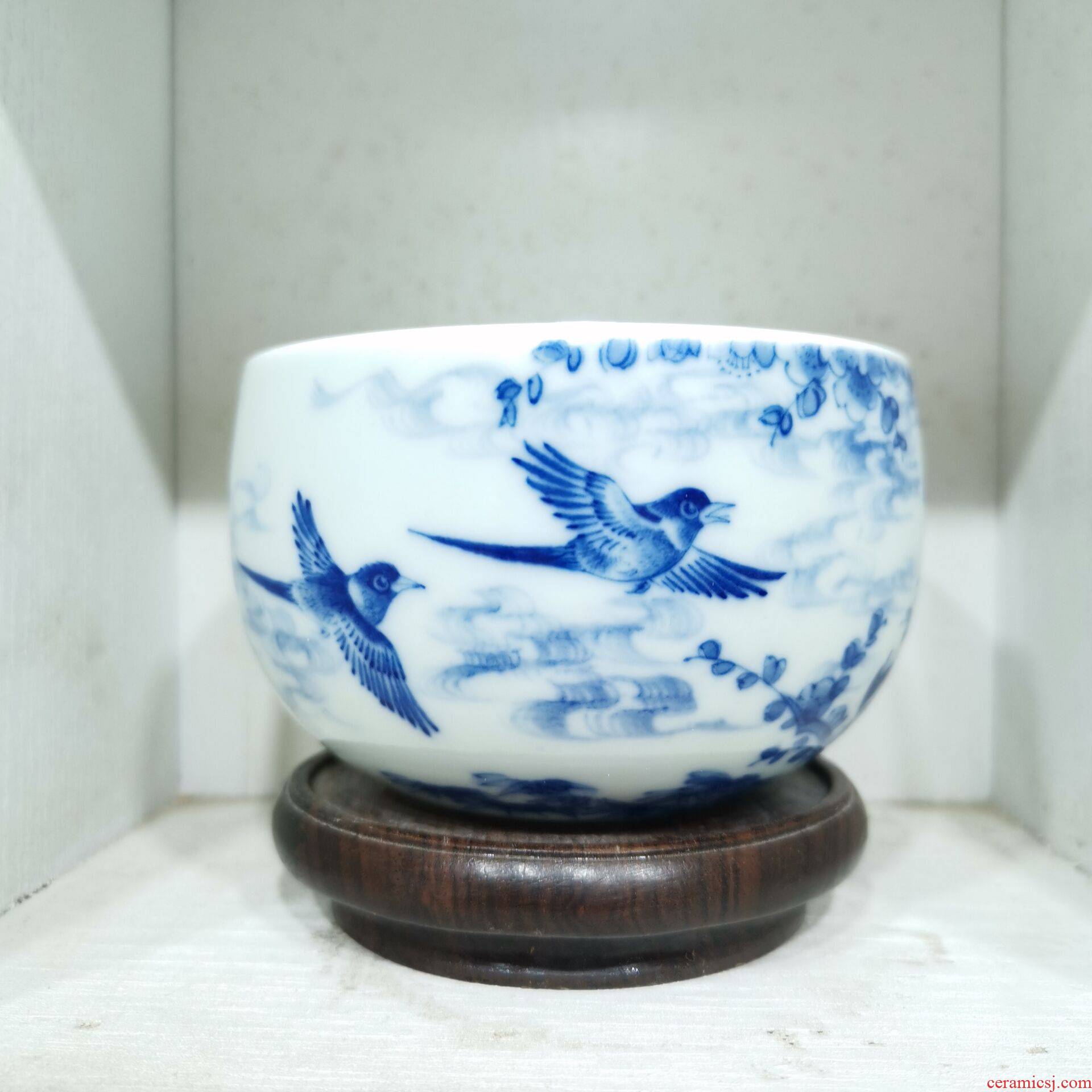 Jingdezhen porcelain cup manual hand - made single master CPU high - grade beaming 04 sample tea cup