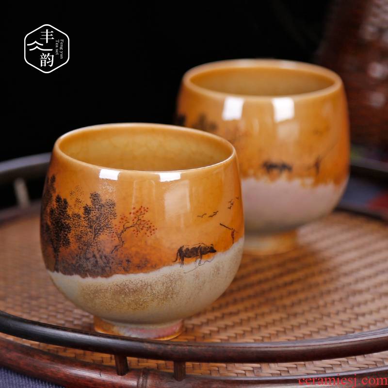 Glass up with pure manual hand - made ceramic masters cup but small kung fu tea cups large cups individual sample tea cup
