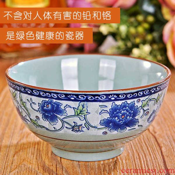 Blue and white porcelain dish suits for to eat rice bowl bowl rainbow such as bowl of rice bowl Chinese Japanese ceramics tableware of household hot