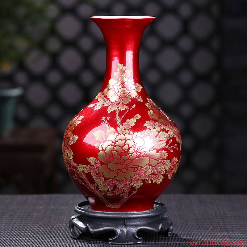 Jingdezhen ceramics vase is placed small pure and fresh and the sitting room TV ark, home decoration decoration creative arts and crafts