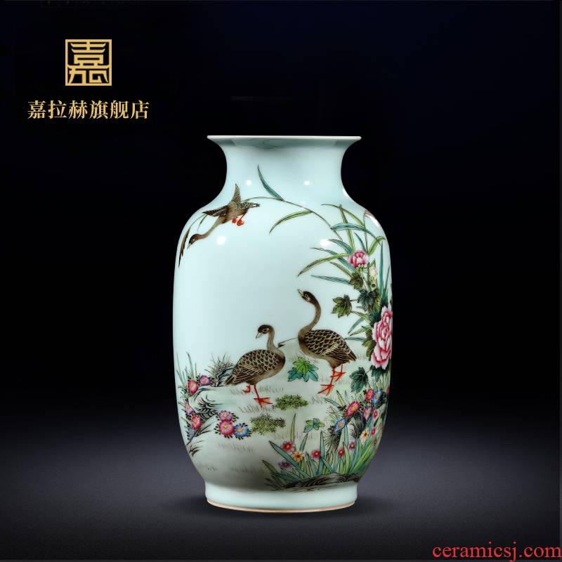 Jia lage jingdezhen manual archaize ceramic famille rose porcelain flower vase furnishing articles home sitting room porch decoration