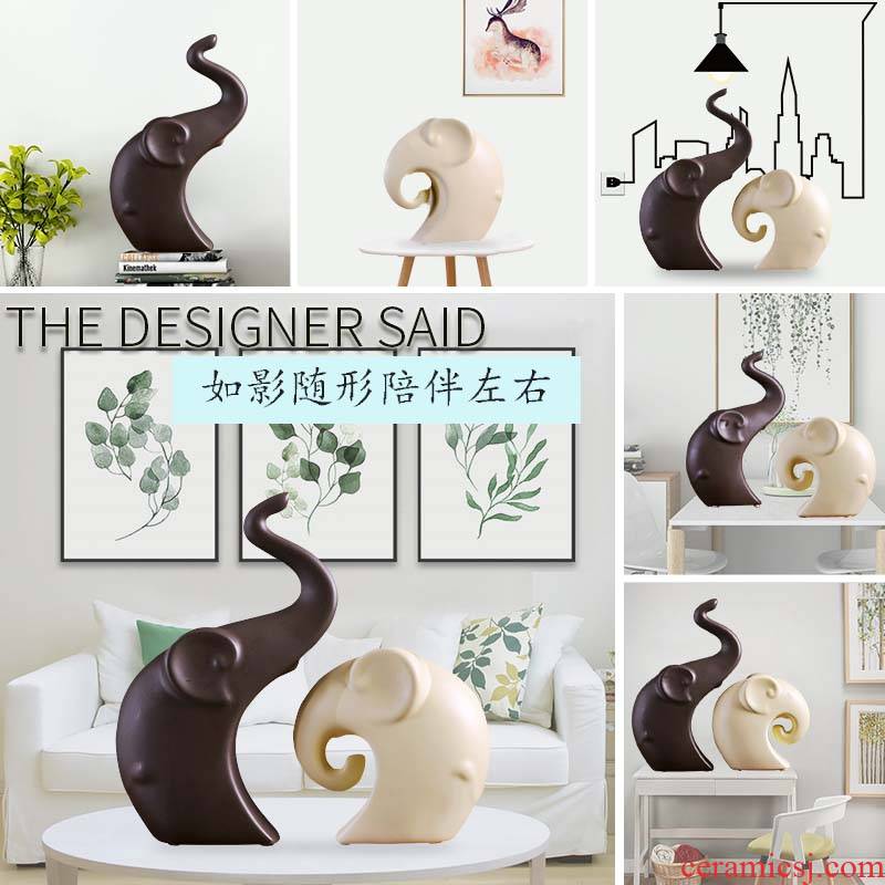 Nordic home decoration furnishing articles creative living room TV cabinet wine porch ceramic decoration picking as a wedding gift