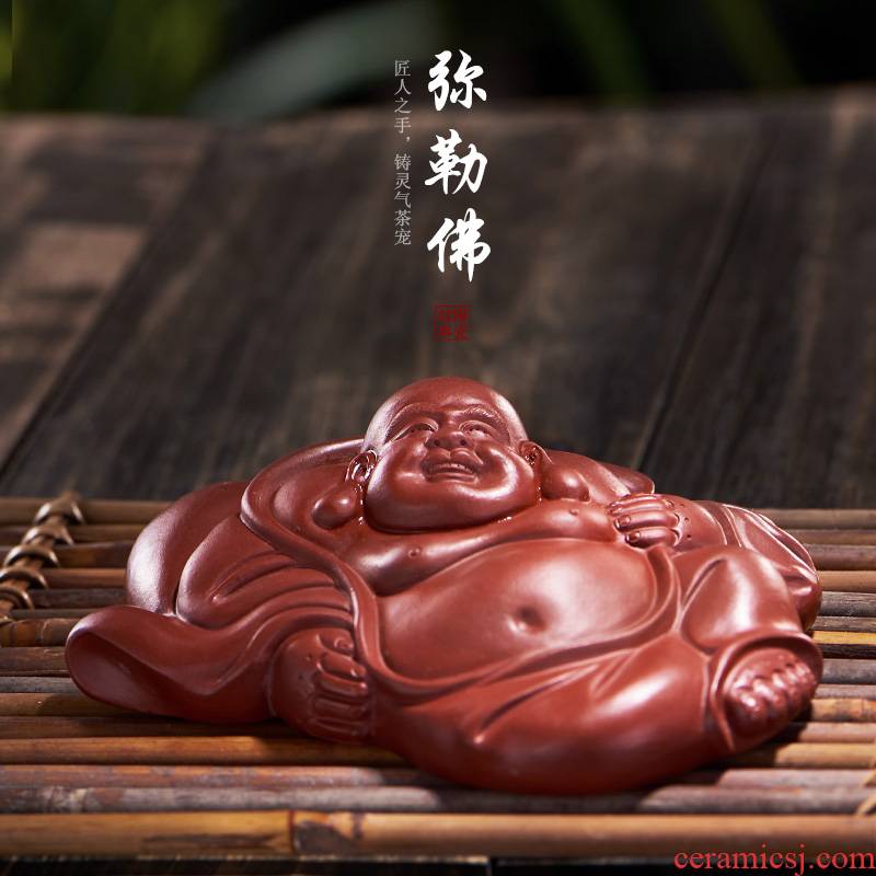 Ceramic story famous yixing purple sand tea pet bag maitreya its all hand play monk boutique tea