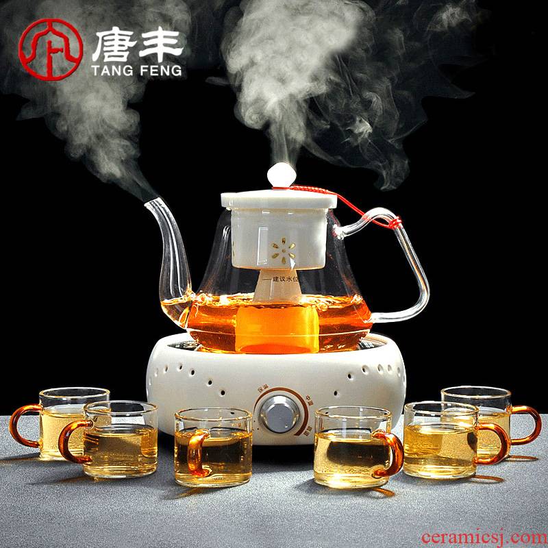Boiling tea ware glass teapot Tang Feng kung fu tea steamer pu white tea teapot electric TaoLu boiled tea stove suits for