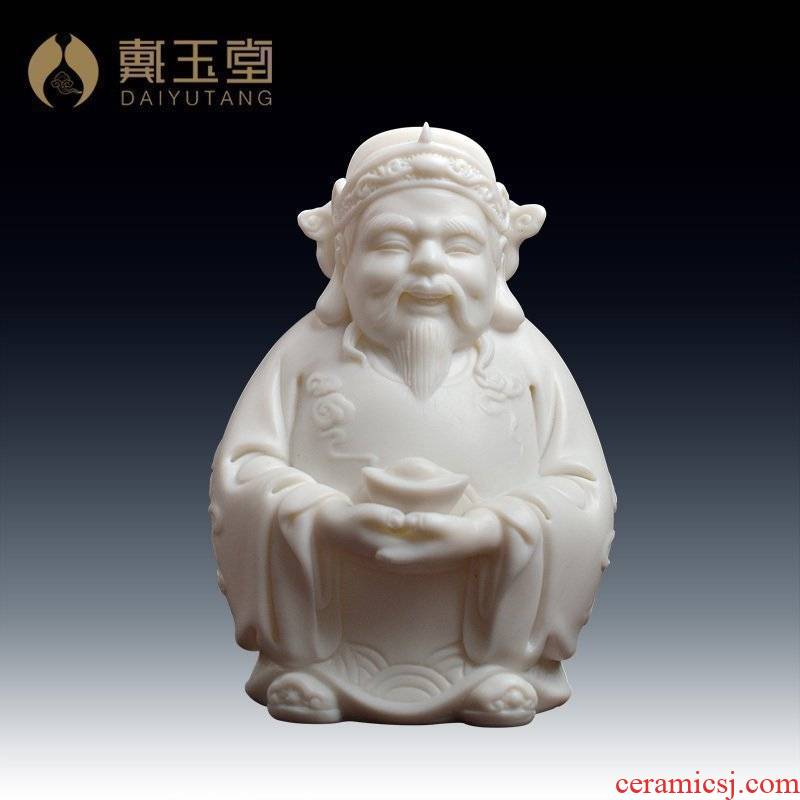 Yutang dai dehua white porcelain desktop car upholstery for ceramic furnishing articles/mammon lard white porcelain D01-060