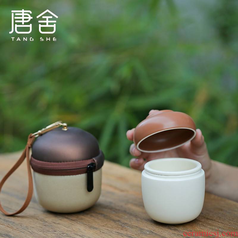 Tang s filtering separation ceramic tea cup with lid office home tea cup creative express portable package