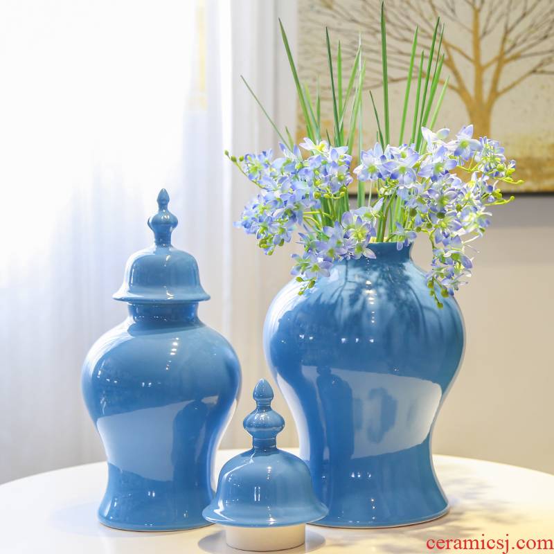 The New Chinese vase jingdezhen ceramic table sitting room furnishing articles device home decoration soft outfit decoration simulation flower arranging flowers