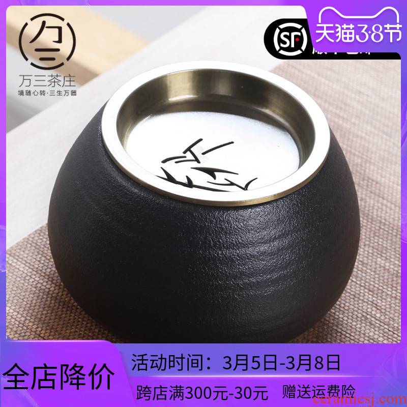 Three thousand tea tea by hand wash with cover thick ceramic wash in hot water jar barrels of kung fu tea accessories ceramic cup