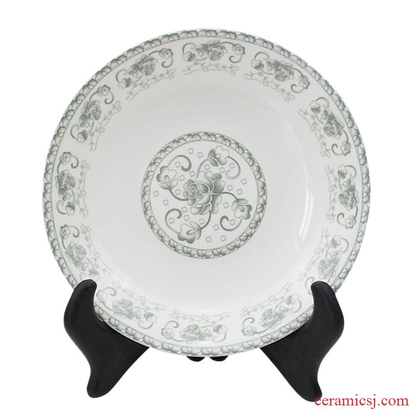 Both the people 's livelihood industry arc plate cixin qiu - yun soup plate 7 inch plate 8 inch plate compote dish dish dish glair porcelain FanPan