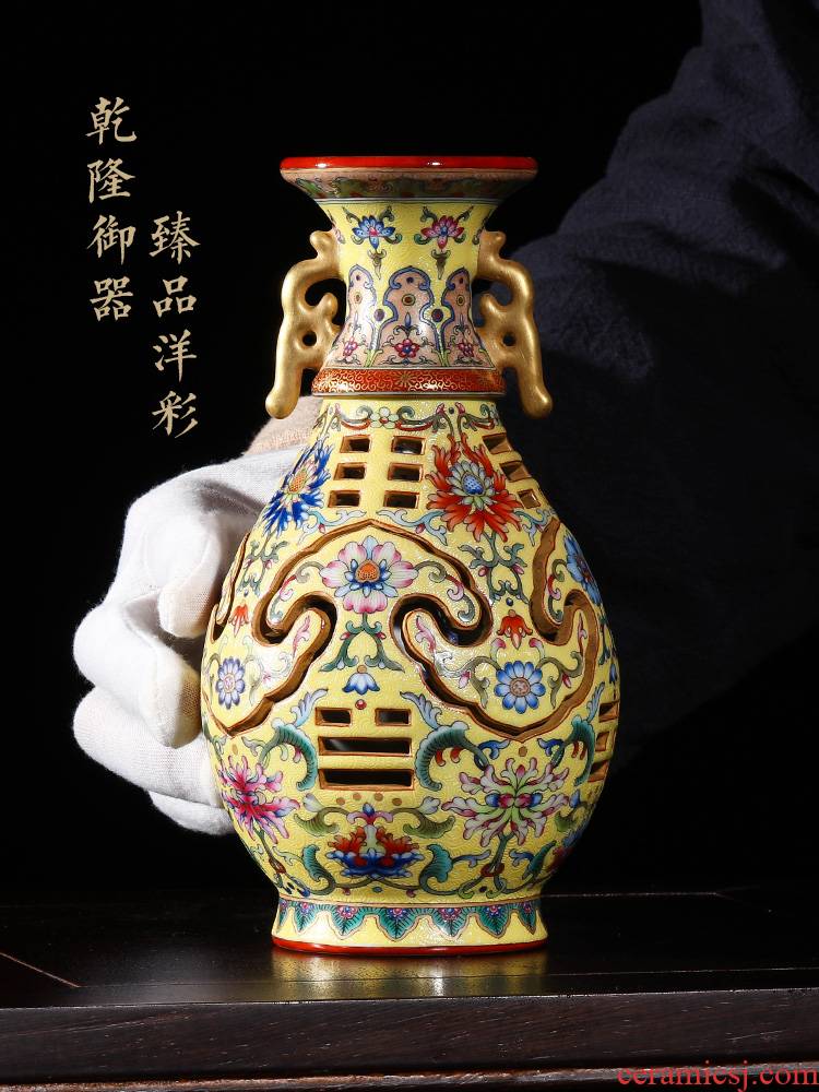 Jia lage jingdezhen ceramic vase Chinese penjing YangShiQi ocean color melvin wong on this rotary bottle