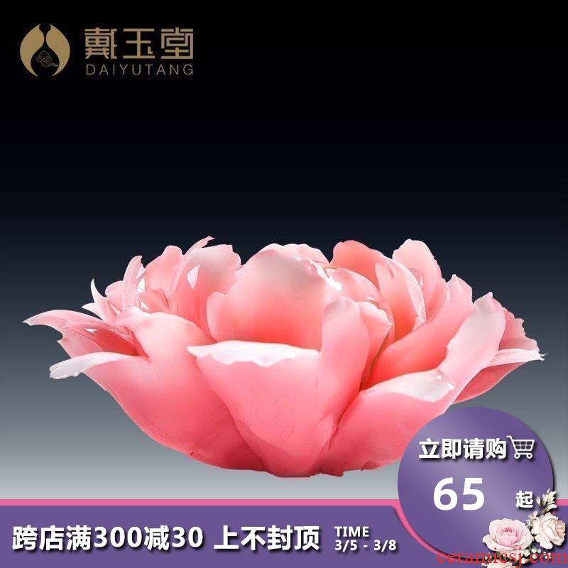 Yutang dai home Buddhism for Buddha lotus furnishing articles sweets temple consecrate Buddha with supplies checking ceramic peony