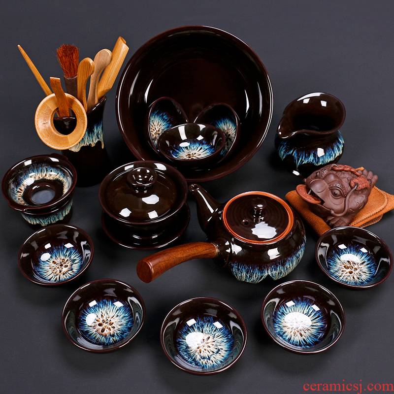 A good laugh to build one variable masterpieces tea red glaze, ceramic kung fu tea teapot teacup sea home outfit