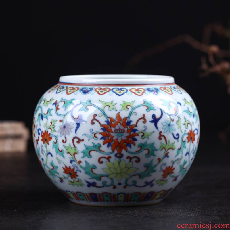 Offered home - cooked ceramic furnishing articles stationery writing brush washer in jingdezhen porcelain pot hand - made buckets of water, after the color of blue and white porcelain art