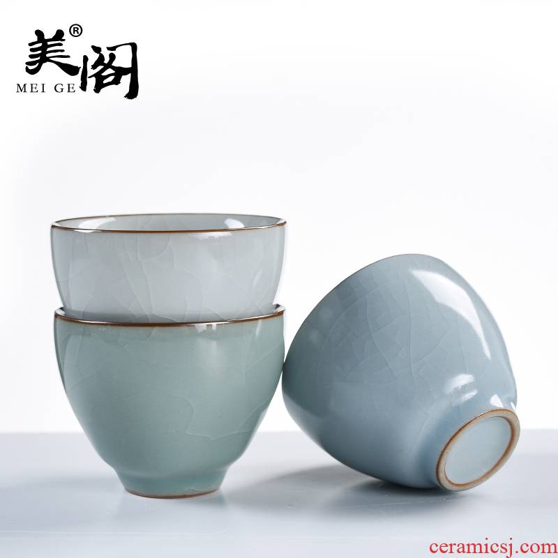 Kung fu tea masters cup your up with azure beautiful pavilion open tea cups porcelain sample tea cup, single CPU small bowl