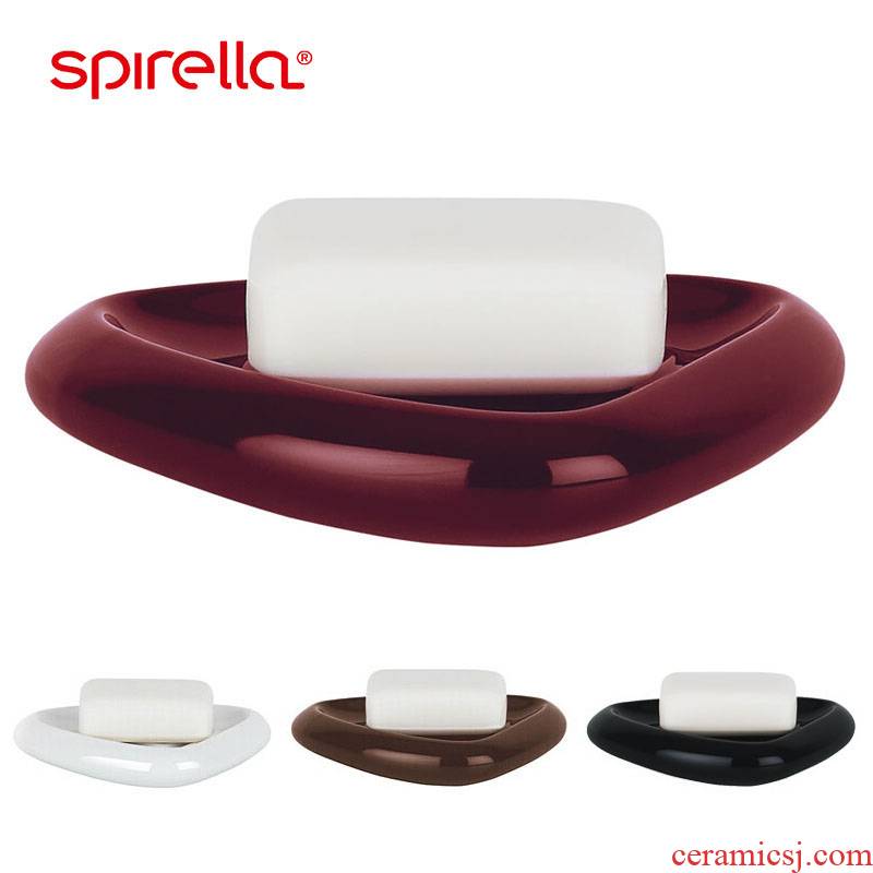 SPIRELLA/silk pury creative ceramic bathroom soap box of toilet soap box hotel soap holder by hand