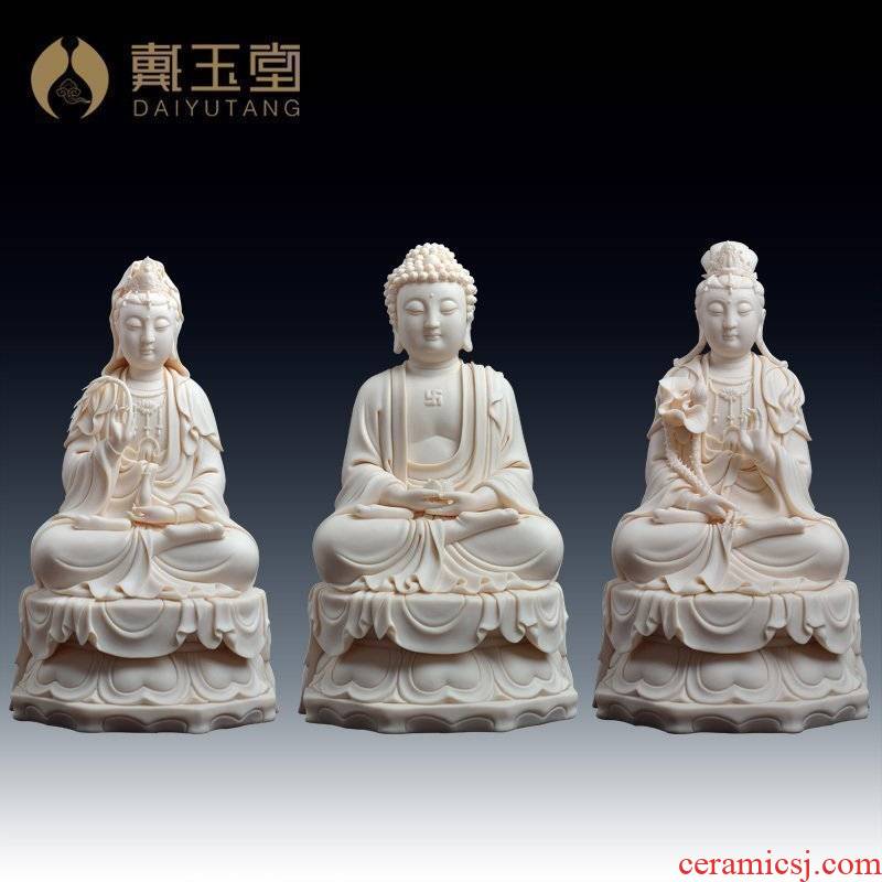 Yutang dai ceramic guanyin trend to tome, amitabha Buddha worship that occupy the home furnishing articles/12 inches west three holy