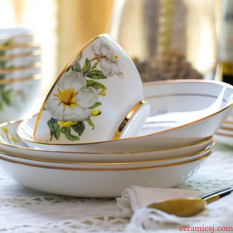 Household rice bowls of jingdezhen ceramic bowl eat bowl dishes dishes suit single dishes porringer free collocation