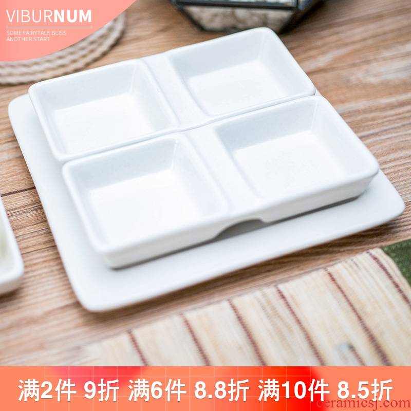 Yao hua taste disc ceramic reinforced porcelain Japanese three appetizing dish of two soy sauce dish dish dish suits for hotel tableware