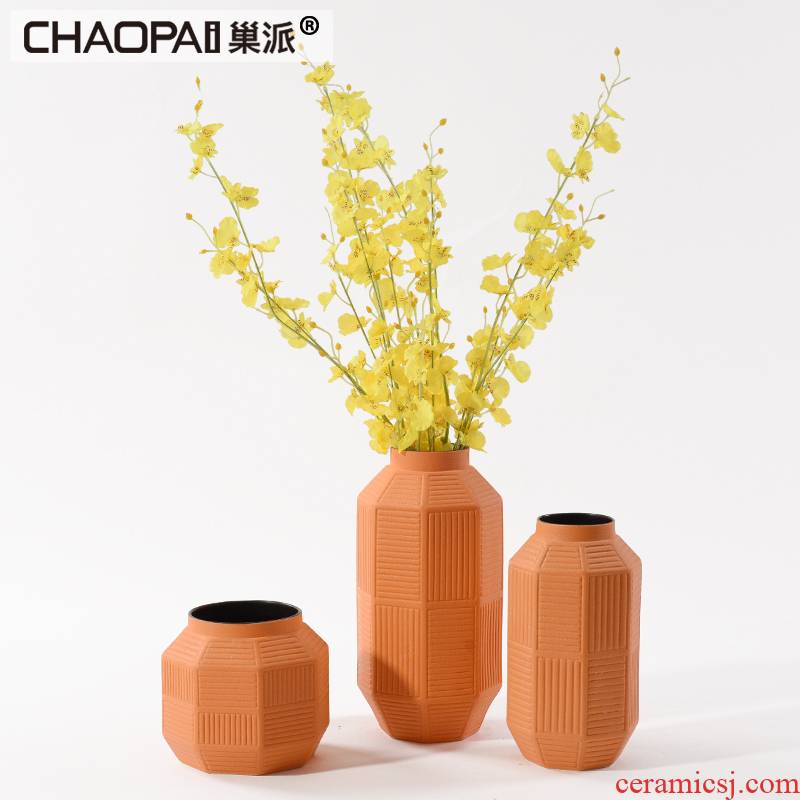 New Chinese style creative ceramic flower vases adornment porch feel rich ancient frame edge ark of tea table between example furnishing articles