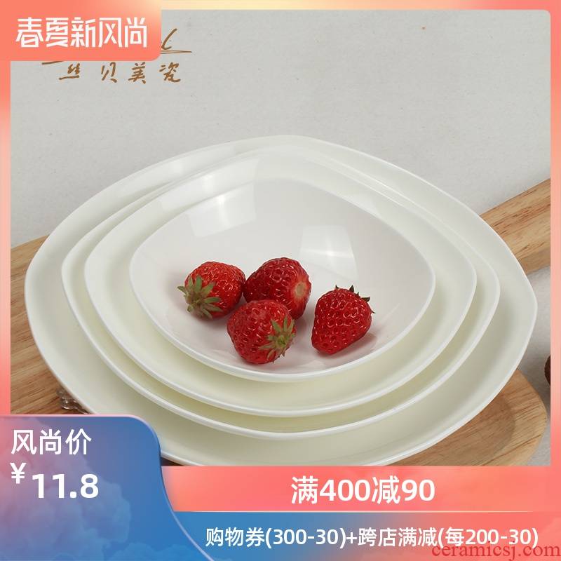 White square creative Chinese ipads porcelain tableware ceramic deep dish dish dish plate plate plate plate of household