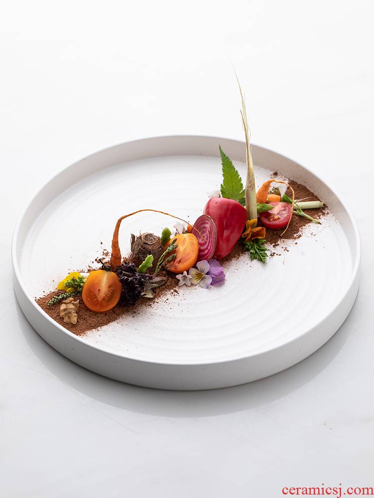 And AZ Nordic creative dish ceramics steak restaurant dinner plate plate Japanese straight plates