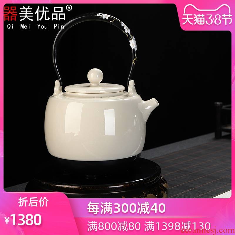 Beauty is superior lacquer tea service manual Chinese lacquer electric TaoLu boiled tea ware ceramic girder pot of tea kettle