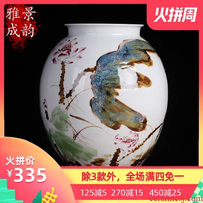 The Big vase classical jingdezhen ceramics up sitting room ground suit China decoration vase TV ark