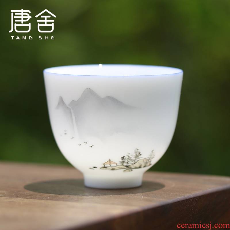 Don difference up sweet thin foetus hand - made dehua white porcelain cup tea service manual craft ceramic kung fu masters cup and cup