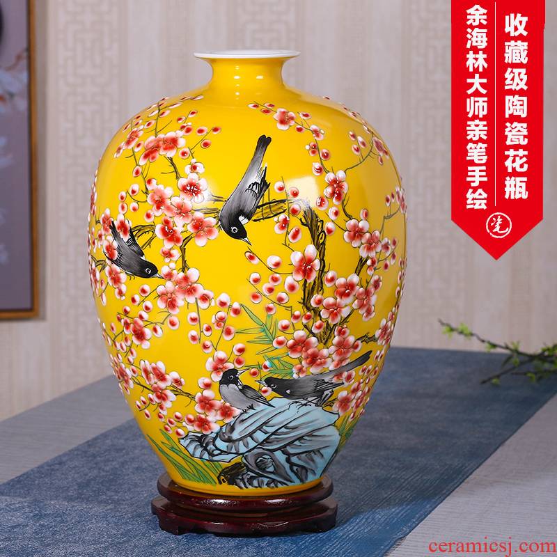 Jingdezhen ceramics hand - made vases furnishing articles sitting room flower arranging Chinese style household adornment TV ark, flower vases