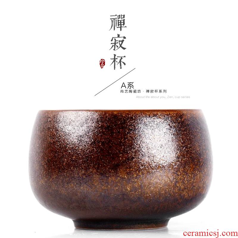 Zen ji ceramic cups kung fu tea tea set Japanese sample tea cup, tea cup master cup single CPU to use individual cup