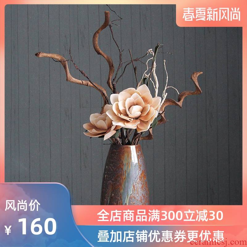 Jingdezhen ceramic vase sitting room ground vase mesa place I and contracted Europe type style dried flower arranging flowers