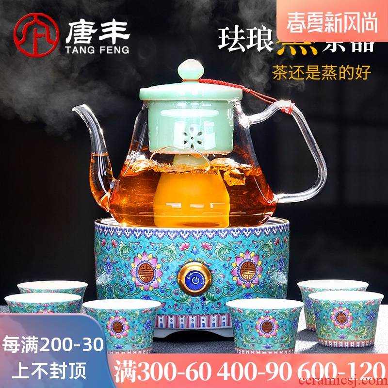 Tang Feng glass boiled tea, black tea tea steamer steam boiling kettle electrothermal electric TaoLu steaming tea stove pu 'er tea POTS