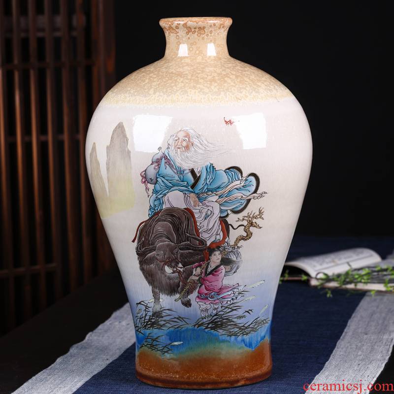 Offered home - cooked hand glaze up in jingdezhen porcelain ceramic vase mei bottles of famous Cao Zhiyou collection collection
