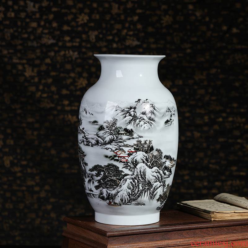 Jingdezhen ceramics vase modern handicraft furnishing articles home act the role ofing the sitting room porch decoration study snow vase
