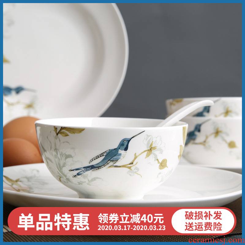 The spirit of "yuquan" green ipads bowls rainbow such as bowl of rice bowl dish suits for European - style hand - made ceramic plate