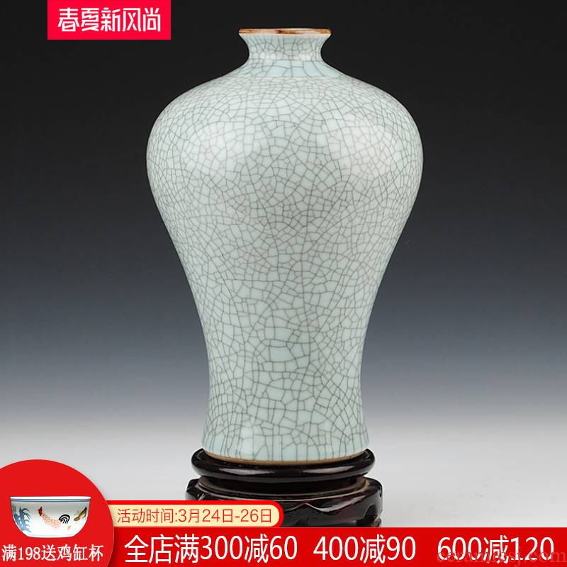 Antique vase of jingdezhen ceramics up crack glaze household adornment handicraft sitting room classical furnishing articles
